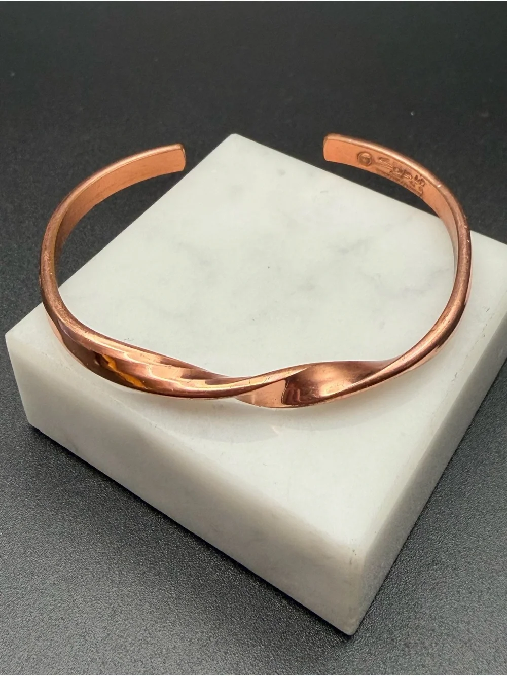 Sergio Lub Copper Twisted Cuff Bracelet #810 small